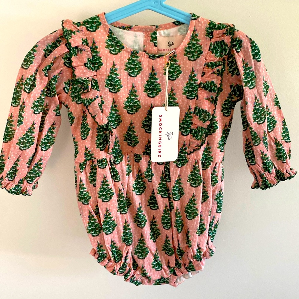 Smockingbird Holiday Bubble 18M NWT